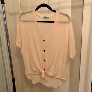Karlie size small light pink tie top